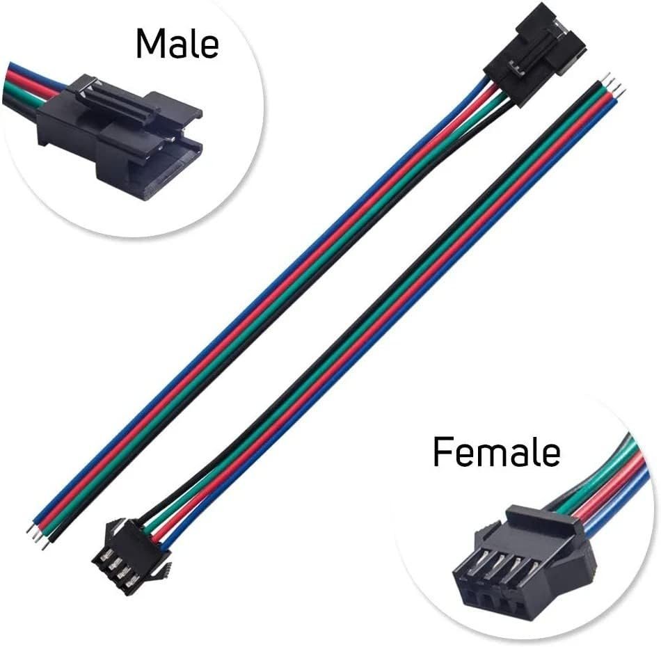 Conector SM 4 pines con cable 22 AWG - 5M/5H (pack 10 unidades) - Imagen 4