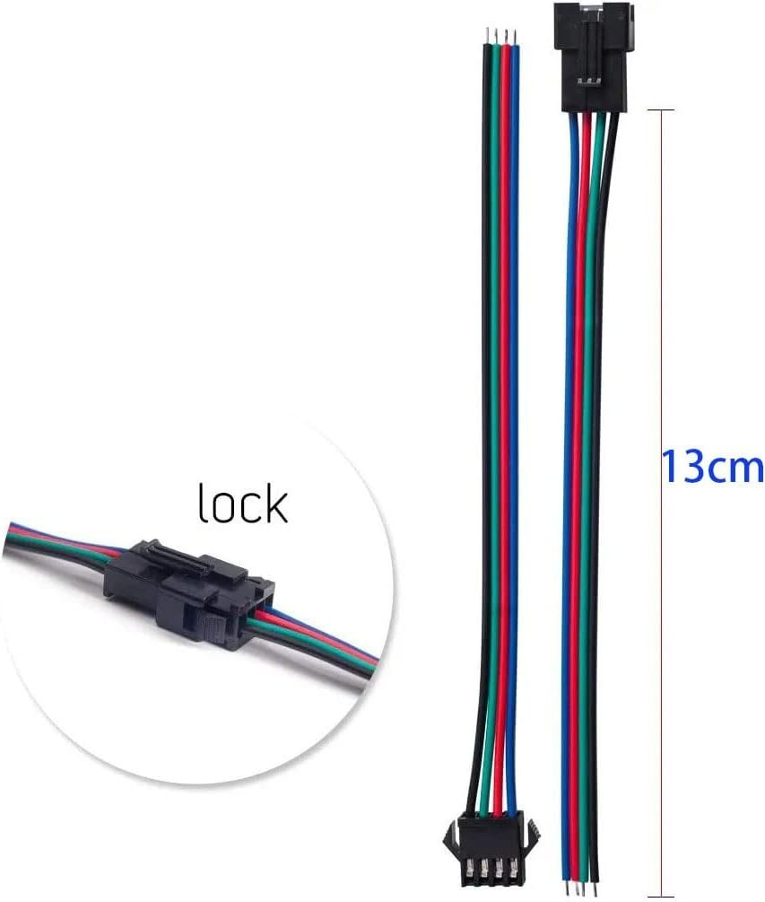 Conector SM 4 pines con cable 22 AWG - 5M/5H (pack 10 unidades)