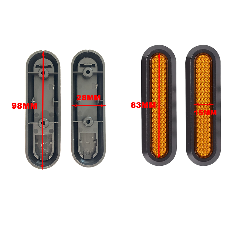 Tapas embellecedores reflectantes laterales reflectantes para rueda trasera con catadióptrico para Xiaomi (pack de 2 unidades) - Imagen 2