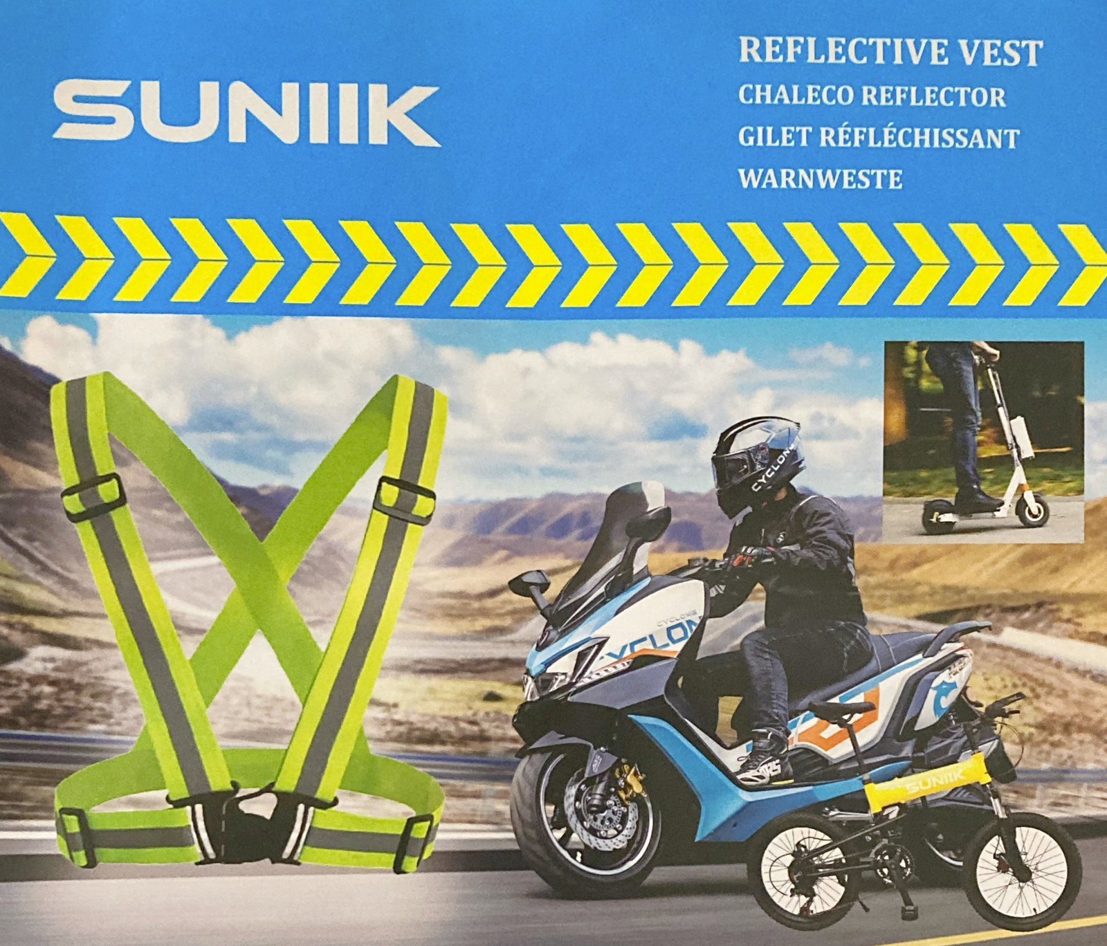 Chaleco reflactante tirante SUNIIK - Imagen 4