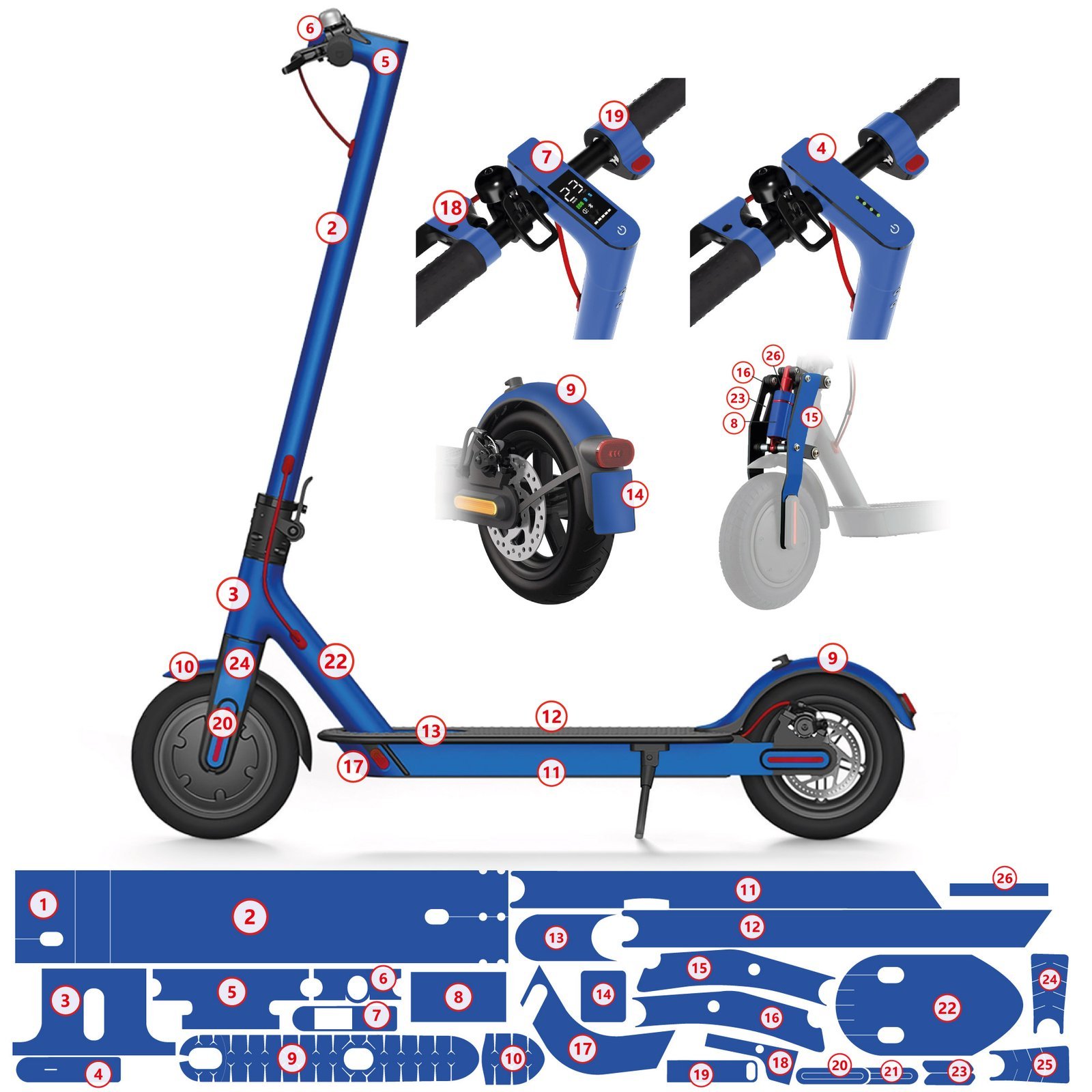 Vinilo para Xiaomi PROSTREET (azul) - Kit completo - Imagen 3